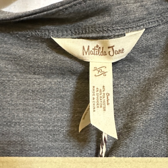 Matilda Jane Gray Sleeveless Drape Cardigan size XL - Picture 3 of 5